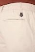 Bermuda, hørlook, casual pasform, elastisk linning