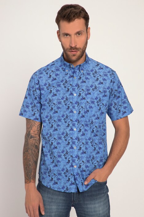 Chemise Homme Manches Courtes Motif Dessin Animé – Tissu Polyester Respirant – Taille 3XL – Poche, Boutonnage – Style Décontracté été