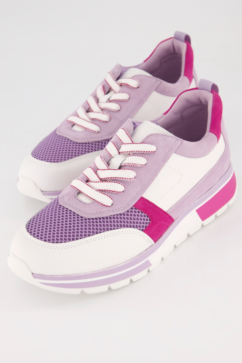 Grote Maten Caprice leren sneakers, Dames, paars, Maat: 42, Overige/Leer, Ulla Popken