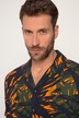 Koszula, rękaw 1/2, kołnierzyk kubański, roślinny nadruk