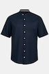 Chemise en lin mélangé, manches courtes et col officier, coupe Modern Fit