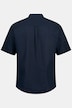 Chemise en lin mélangé, manches courtes et col officier, coupe Modern Fit