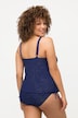Tankini con onde brillanti, spalline regolabili e coppe morbide
