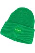 Beanie, Mütze, Rippstrick, Patch, Unisex