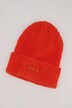 Beanie-mössa, mössa, ribbstickad med emblem, unisex