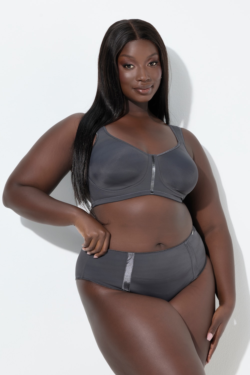 Midislip, Mikrofaser, Satinstreifen