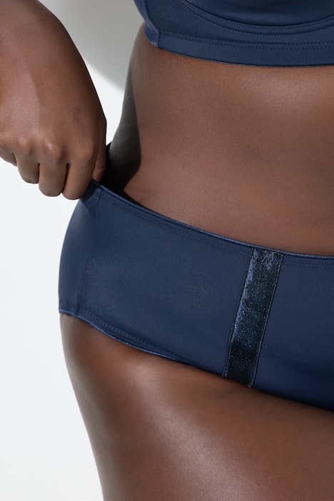 Midi kalhotky, mikrovlákno, saténové pruhy