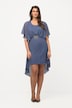 Abendkleid, Chiffon, V-Ausschnitt, Halbarm, Unterkleid