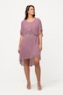 Abendkleid, Chiffon, V-Ausschnitt, Halbarm, Unterkleid