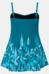 Border Hem Lupine Print Skirted Swimsuit