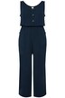 Overal, 7/8 délka, mušelín, výstřih do V, bez rukávů