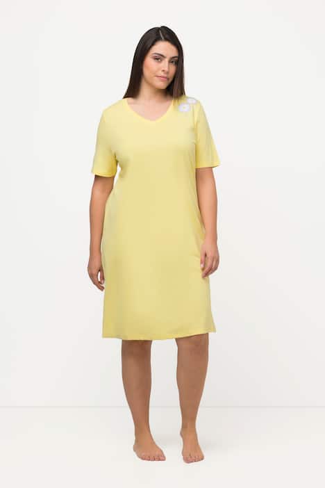 Koszule nocne, dwupak, kwiaty, krótki rękaw, mieszanka modalu