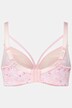 Bygel-BH, blommor, spets, dekorband, kupa C-F