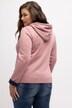 Sweater Knit Fleece Contrast Trim Zip Front Jacket