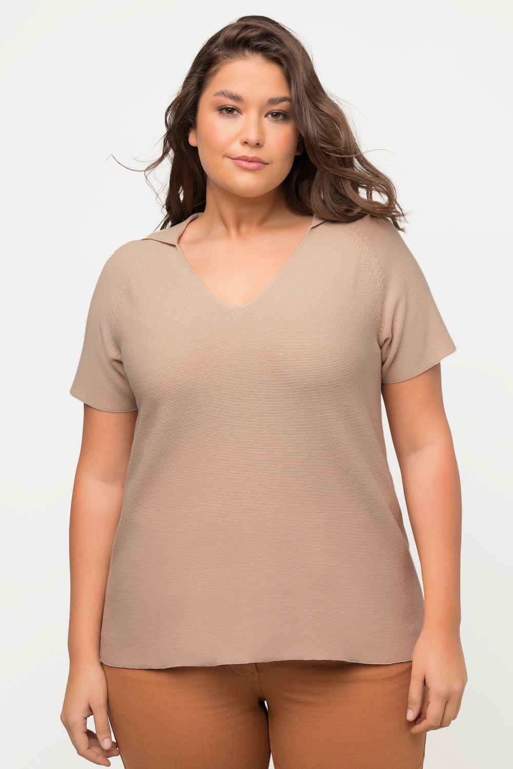 Große Größen Pullover, Damen, beige, Größe: 50/52, Baumwolle, Ulla Popken