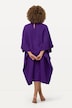 Kaftankleid, Zierring, Oversized, V-Ausschnitt, Langarm