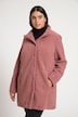 Teddy Fleece Snap Front Fully Lined Coat