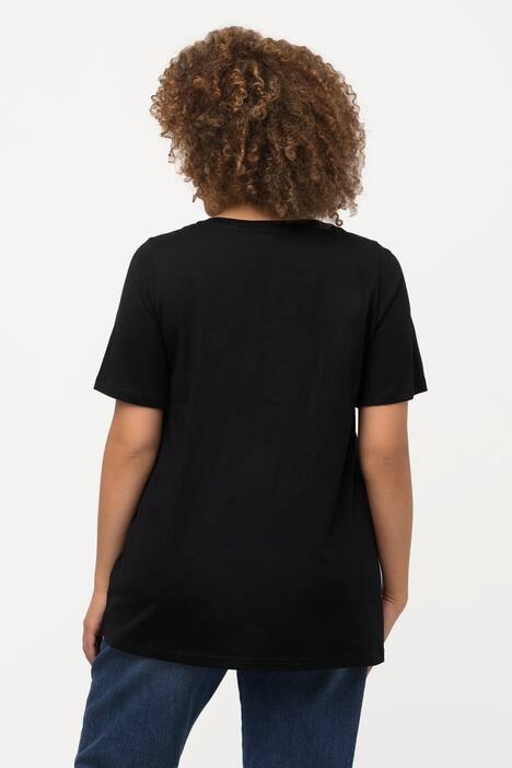 T-Shirt, A-Linie, Tunika-Ausschnitt, Flügel-Halbarm