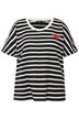 Tričko, pruhy, oversize, kulatý výstřih, krátké rukávy