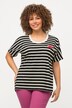 T-shirt dal taglio oversize con righe, scollo a girocollo e mezze maniche