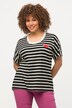 T-shirt dal taglio oversize con righe, scollo a girocollo e mezze maniche