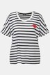Striped Logo Embroidered Graphic Short Sleeve Tee