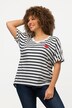 Striped Logo Embroidered Graphic Short Sleeve Tee