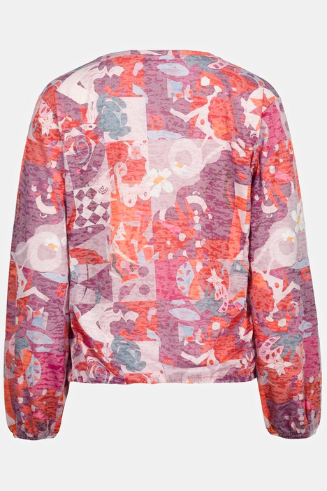 Shirt, bedruckt, Gummisaum, Rundhals, Langarm