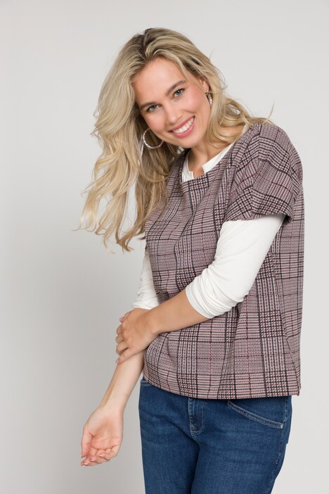 Pullunder, oversized, Edel-Jersey, Rundhals