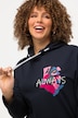Extra Long Abstract Graphic Hoodie