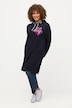Extra Long Abstract Graphic Hoodie