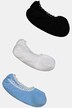 3 Pack Scallop Trim No Show Socks