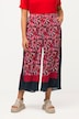Pleated Wide Leg Mixed Print Pants