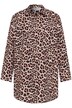 Košilová halenka, oversize, leopardí potisk, límeček, dlouhé rukávy