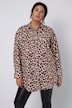 Hemdbluse, oversized, Hemdkragen, Langarm, Leo Print