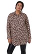 Košilová halenka, oversize, leopardí potisk, límeček, dlouhé rukávy
