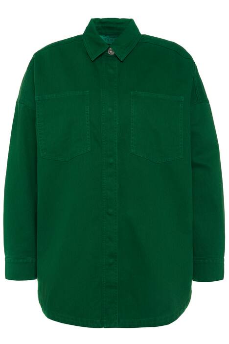 Džínová košile, oversize, límeček, dlouhé rukávy