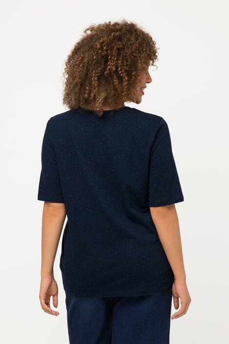 T-shirt, ćwieki, dekolt w szpic, rękaw 1/2