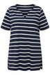 Dlouhé tričko, proužky, A střih, kulatý výstřih, krátké rukávy