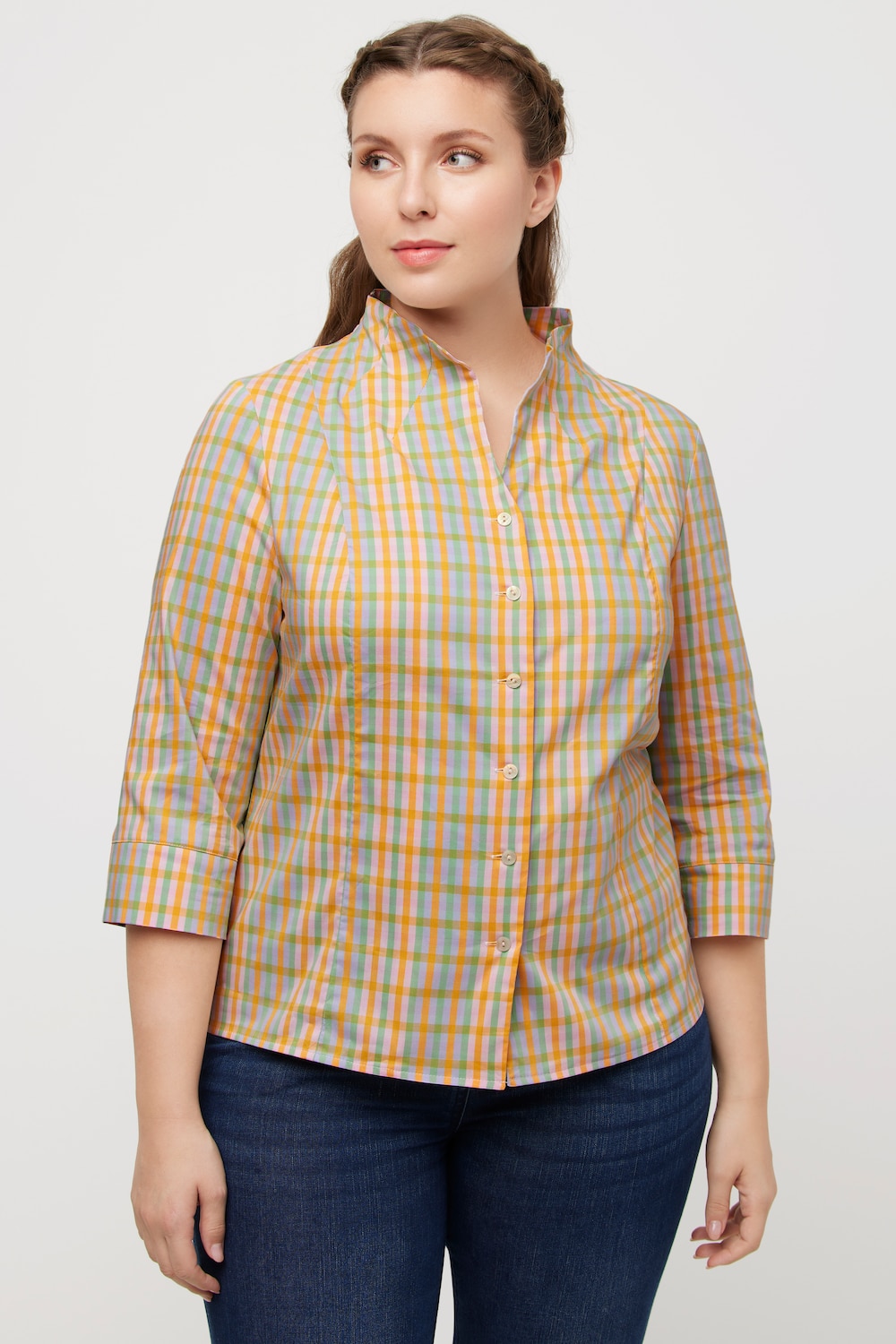 Große Größen Bluse, Damen, grün, Größe: 50/52, Baumwolle/Synthetische Fasern, Ulla Popken