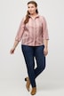Bluse, rutete, slank, begerkrage, V-hals, trekvartermer