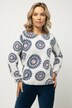 Pullover, grafisches Muster, Rundhals, Langarm