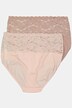 Maxislips, 2er-Pack, tonige Spitze, High Waist