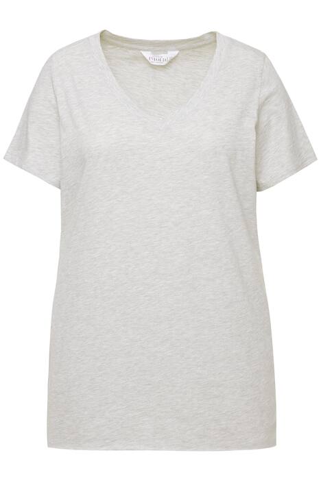 Tričko, široký střih Classic, výstřih do V, krátké rukávy