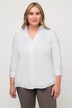Blus, krage med sprund, V-ringning, lång ärm