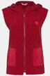 Fleece-Weste, Kapuze, Zipper