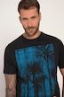 T-shirts, set van 2, korte mouwen, palmenprint, ronde hals