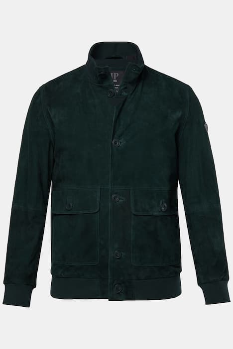 JP1880 Lederjacke, Veloursleder, Stehkragen, Knopfleiste, bis 7 XL