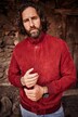 Veste en cuir suédé JP 1880, col montant et patte de boutonnage - jusqu'au 7 XL