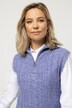 Pullunder, Zopfmuster, Stehkragen, Zipper
